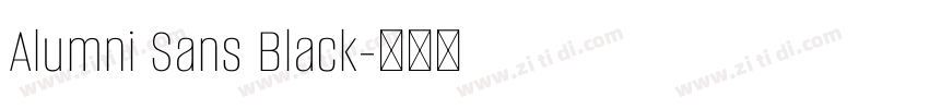 Alumni Sans Black字体转换